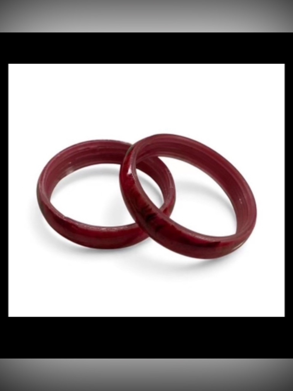 Red Plastic Childs Size Red Bangle Bracelet Set #7750 you get both